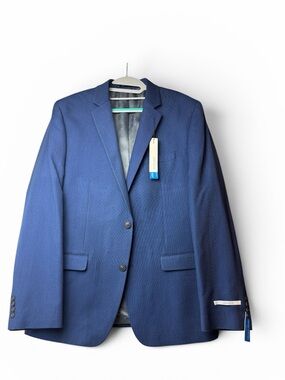 Perry Ellis Portfolio Men's Royal Blue Two-Button Suit, NWT